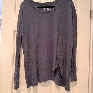 Frank & Eileen light black Asymmetrical Long Sleeve relaxed fit tshirt